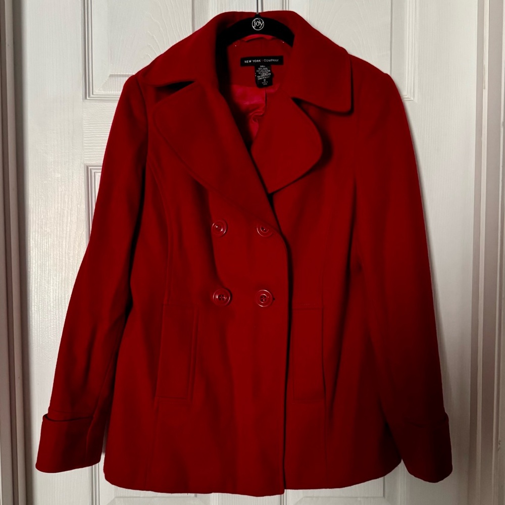 NY&Co Size 8 Wool Blend Coat (O1)